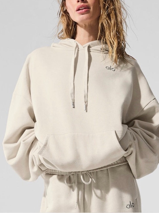 ALO Yoga Tops - ALO Yoga Accolade Women's Bone Hoodie (NWT missing ALO symbol)